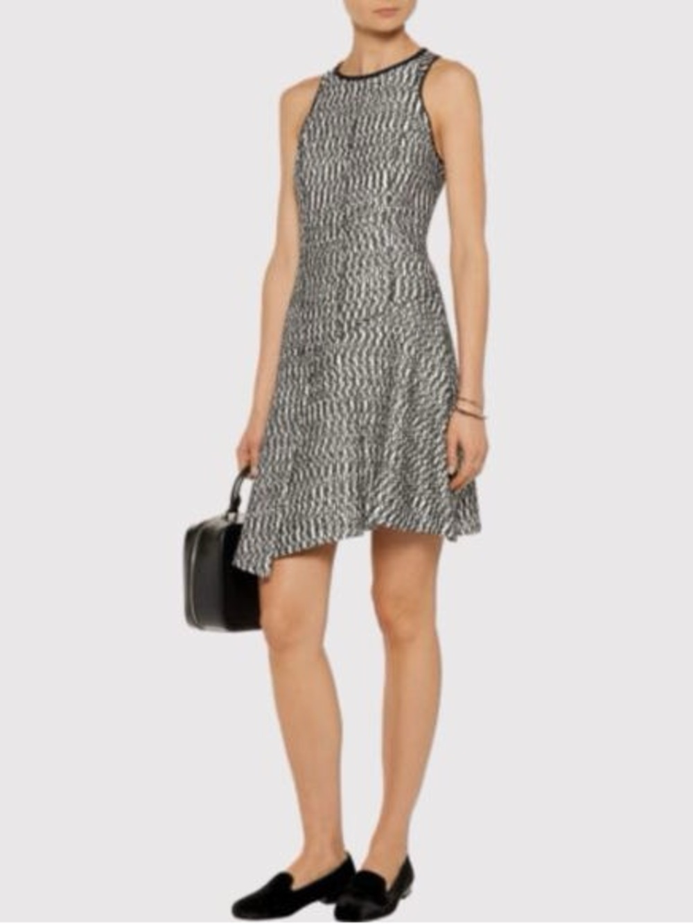 Derek Lam 10 Crosby Tweed Boucle Asymmetrical Mini Dress Size 2